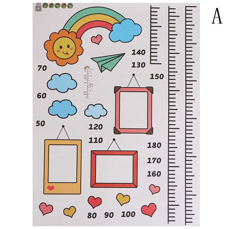 1PC Funny Cartoon Animal Music Child Growth Height Ruler Wall Sticker For Kids Room Bedroom Height Meter Stickers Room Decor: A