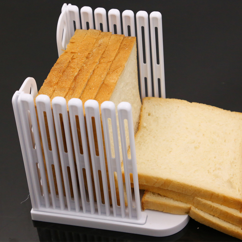 Cake bread toast cutter kitchen accessories tool ABS plastic 16*16*2cm splicing tiered slice bread slicer toast layerer