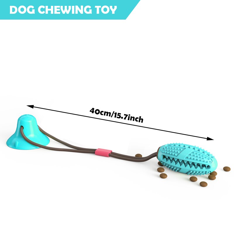 Pet Dog Toys Silicon Suction Cup Tug dog toy Dogs Push Ball Toy Pet Tooth Cleaning Dog Toothbrush for Puppy large Dog Biting Toy: D without box