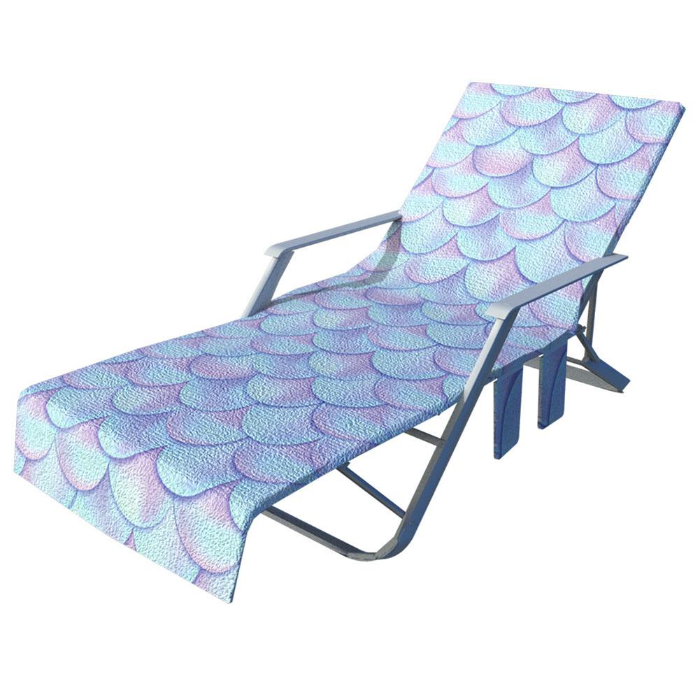 Beach Towel Adults Sun Lounger Bed Printed Cover Garden Swimming Pool Lounge Chairs Cover Quick Drying Bath Towel