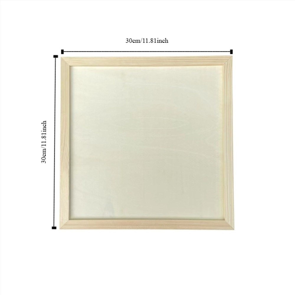 Kids Wooden Blank Clay Frame Multi Size DIY Wooden Photo Holder Party Decor Creartive Picture Frame Children's Handcraft: black