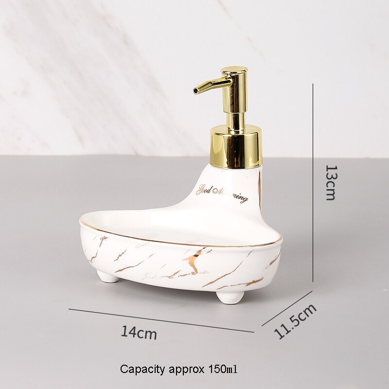 Ceramic Shampoo Bottle Modern Bathroom Soap Dispenser Set Household Dual Purpose Squeeze Bottled Daily Necessities: B4 150ml