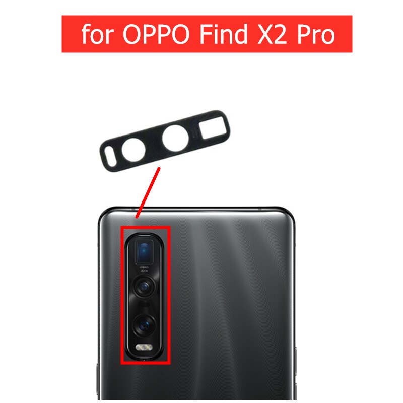 2 Stuks Voor Oppo Vinden X2 Pro Camera Glas Lens Back Rear Camera Lens Met 3M Lijm Voor Oppo vinden X2 Pro Vervanging Reparatie Onderdelen
