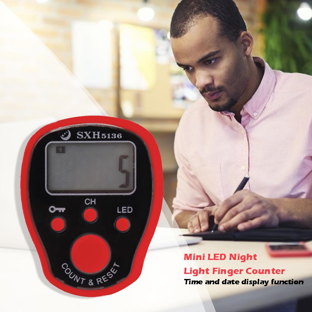 Mini LED Finger Counter LCD Electronic Digital Tally Five Channels With Locking Function Counter with Locking Function