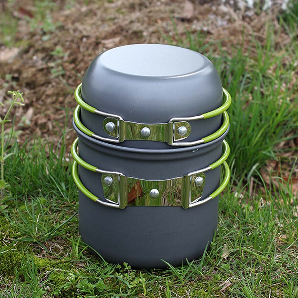 Pot Kom Draagbare Outdoor Camping Wandelen Koken Set Kookgerei Draagbare Outdoor Camp Tool Picknick Wandelen Gebruiksvoorwerpen