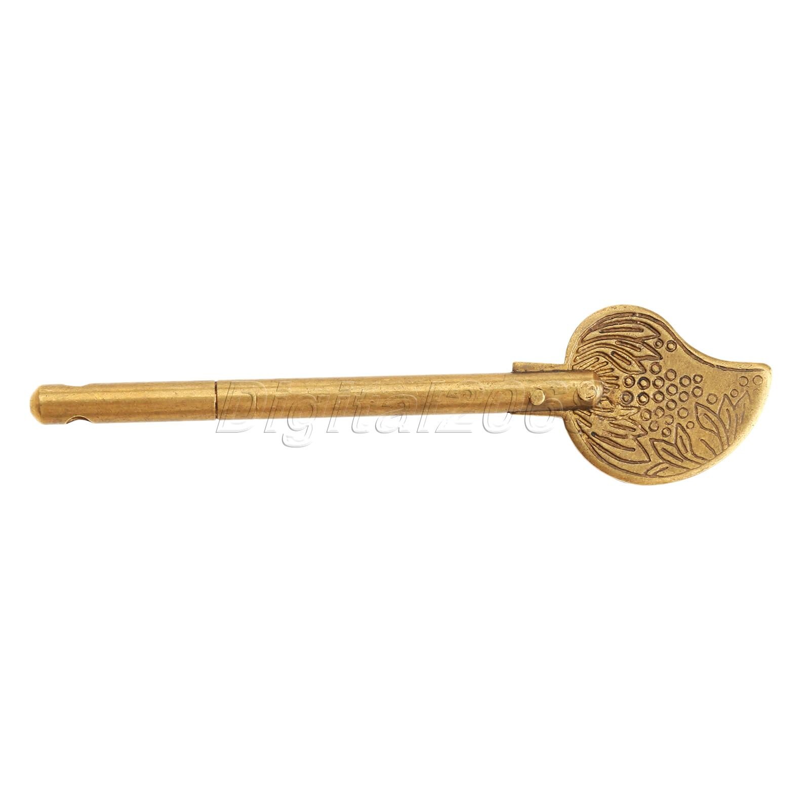 8.5*0.5cm Furniture Hardware Latch Locking Pin Cabinet Door Trunk Box Latch Locking Pin Deadbolt Copper