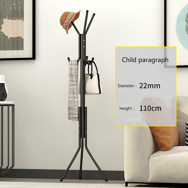 Modern Simplicity Household Coat Rack Foor Bedroom Hanger Floor-Standing Simple Multi-Function Single Pole 12 Hook: 5
