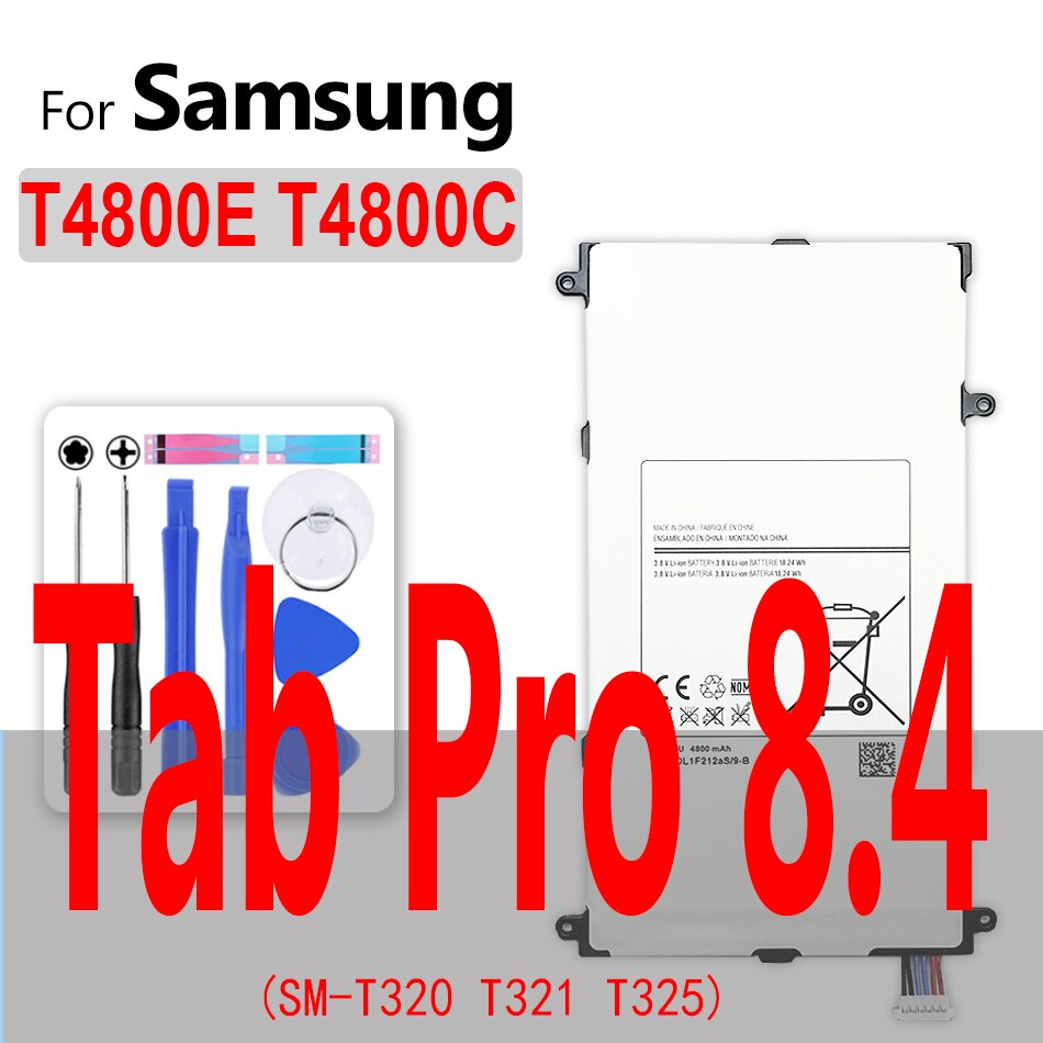 Batterie Für Samsung Galaxy Note 8,0 10,1 12,2 Pro/Tab S S2 S3 Edition SM P600 T801 T805 T700 t719C P5110 P5120 T810 P605 P607: T4800E T4800C