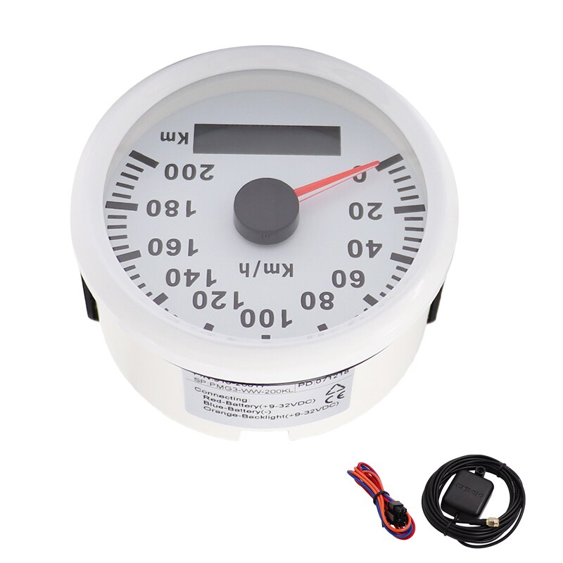 85 Mm Superieure Digitale Snelheidsmeter Gps Speed Gauge Kilometerstand 200KMH 120KMH Voor Atv Utv Motorfiets Marine Boot