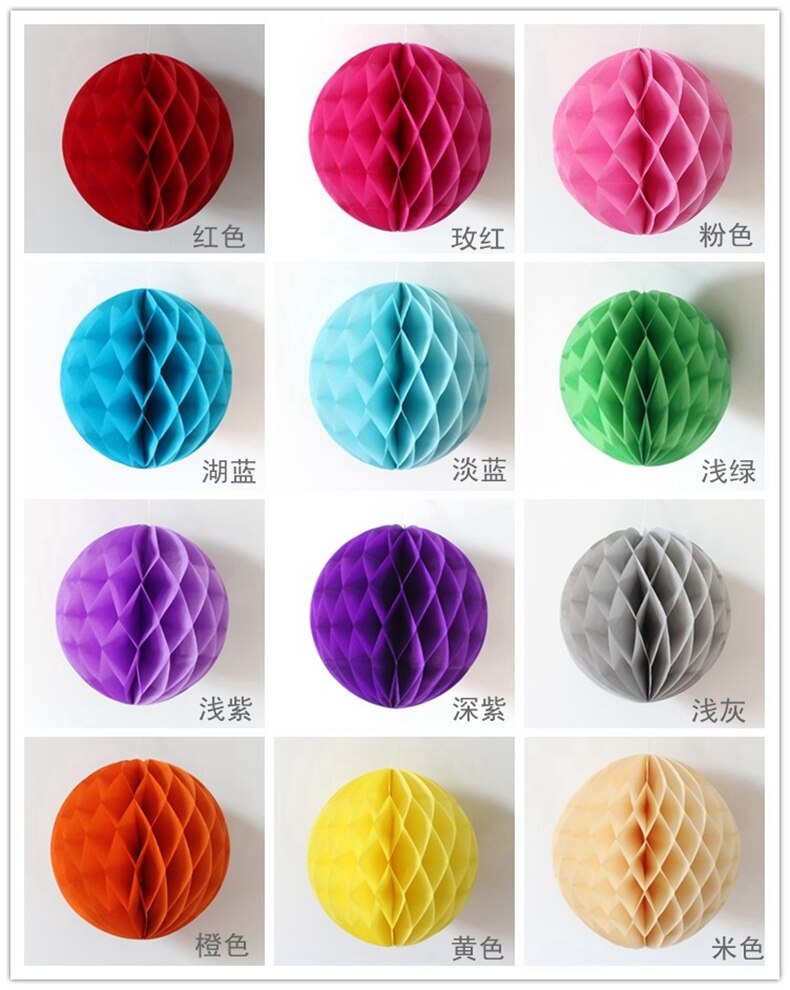8 " (20cm) 17 farver honeycomb bolde papir lanterner bryllup husholdningsdekorationer supermarkeder shopping markeder udendørs dekoration: Tilfældig farve