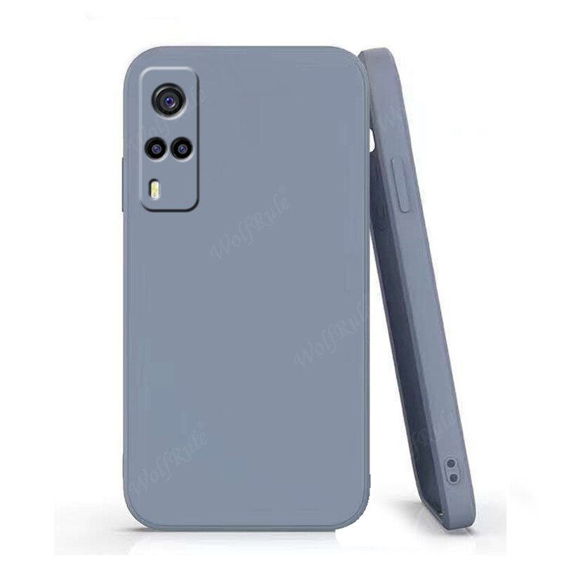 Para capa vivo y53s caso para vivo y53s capas silicone à prova de choque pára armadura volta tpu capa macia para vivo y53s 4g fundas 6.58&quot;: Lavender Grey