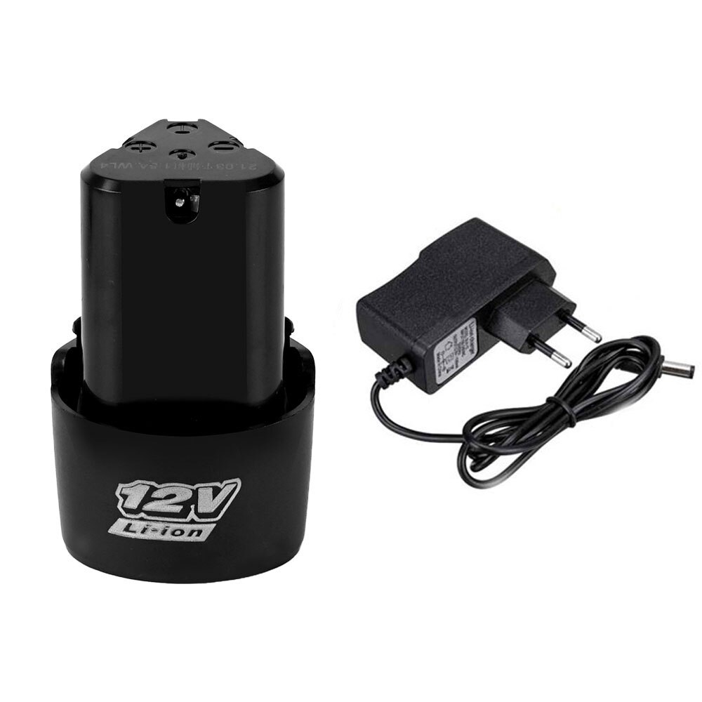 12V Battery Packs Rechargeable Li-ion Batteries for Mini Angle Grinder Electric Screwdriver Electric drill EU Plug: 1 battery-1 charger