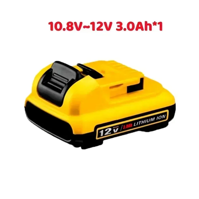 Reemplazo de batería de iones de litio Max 3,0Ah 10,8 V 12V para baterías recargables DeWalt DCB120 DCB123 DCB122 DCB127 DCB124: Morado