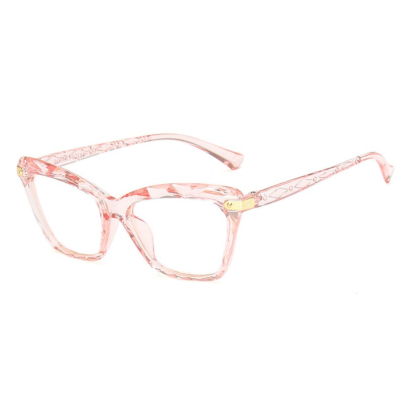 Anti-blue Light Cateye gafas marco mujer gafas transparente monturas para gafas: Pink