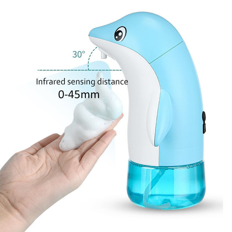 Dispensador de jabón automático con forma de delfín para niños, accesorios de baño para niños, espuma de,dispensador jabon, inducción inteligente, jabón de manos,dosificador jabón,dispensador jabon cocina,viaje,