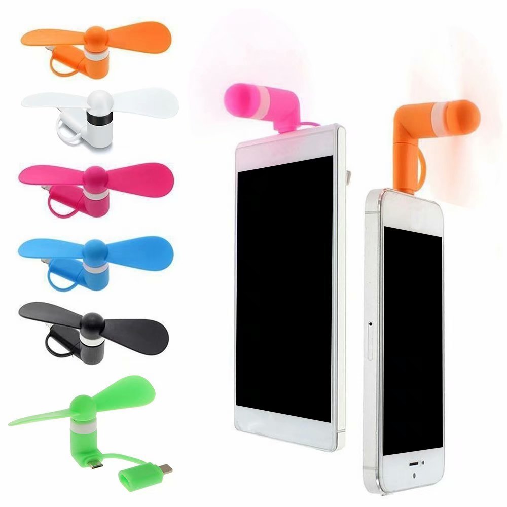Draagbare 2 In 1 Mini zachte telefoon Ventilator voor Iphone Android Micro Hanldheld Cooling Mobiel Fan Koeler Mobiele telefoon zomer USB Fans