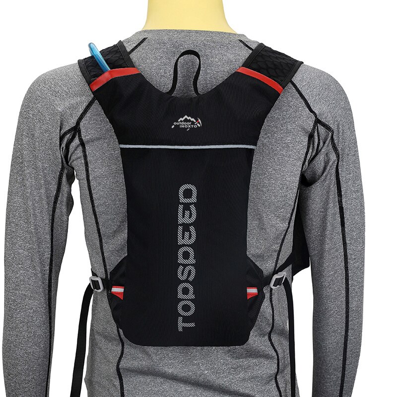 Running Backpack Bicycle Bag Cycling Backpack Breathable Ultralight Bike Water Bag Climbing Cycling Hydration Backpack 5L: Black Color