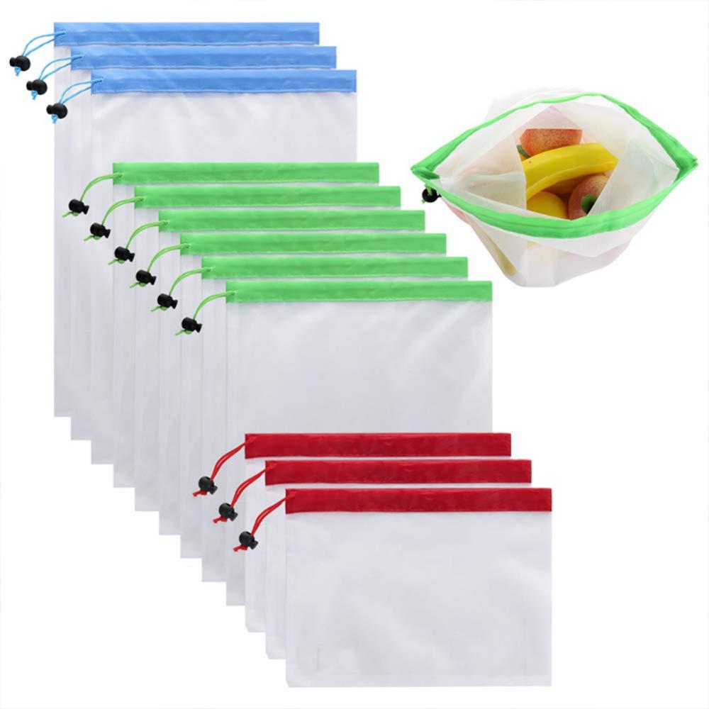 12pcs Organic Fruit Storage Drawstring Bag 70D Cur... – Grandado