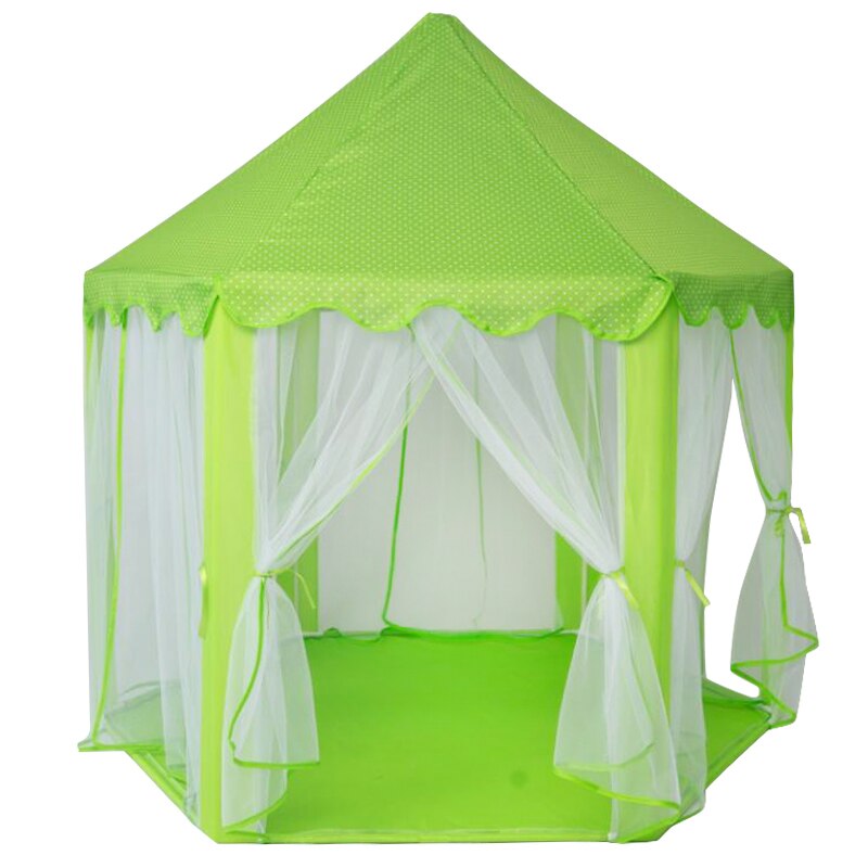 Lazychild Tiny Huis Kinderen Tenten Kids Play Game Activiteit Fairy Draagbare Opvouwbare Prinses Kasteel Speelgoed Voor Jongens Meisjes: Green Tent