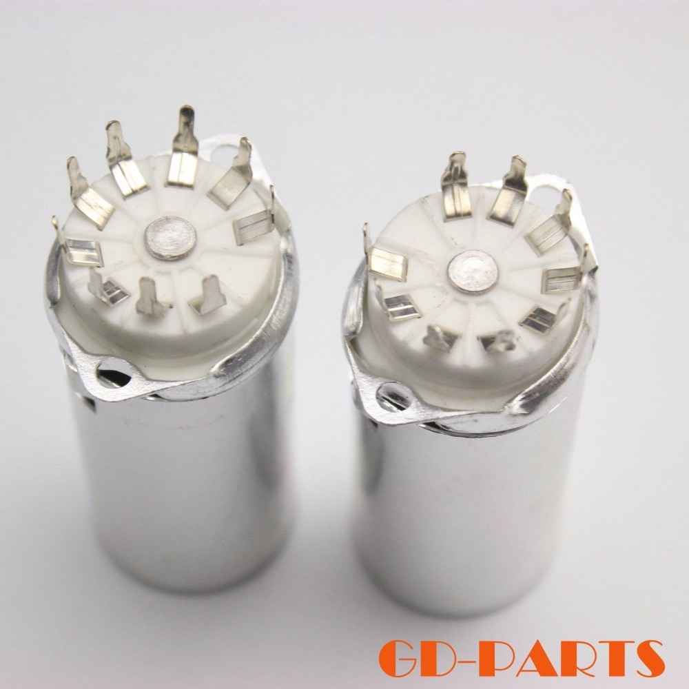 B9A 9pin Vacuum Tube Socket Valve Base With 55mm Aluminum Shield for 12AX7 ECC83 12AU7 12AT7 6DJ8 5670 6922