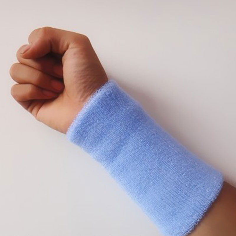 Bracelet anti-transpiration pour sport, fitness, Yoga, bras, manche absorbant la sueur, serviette, attelle, équipement de protection, 1 pièce: LIGHT BLUE