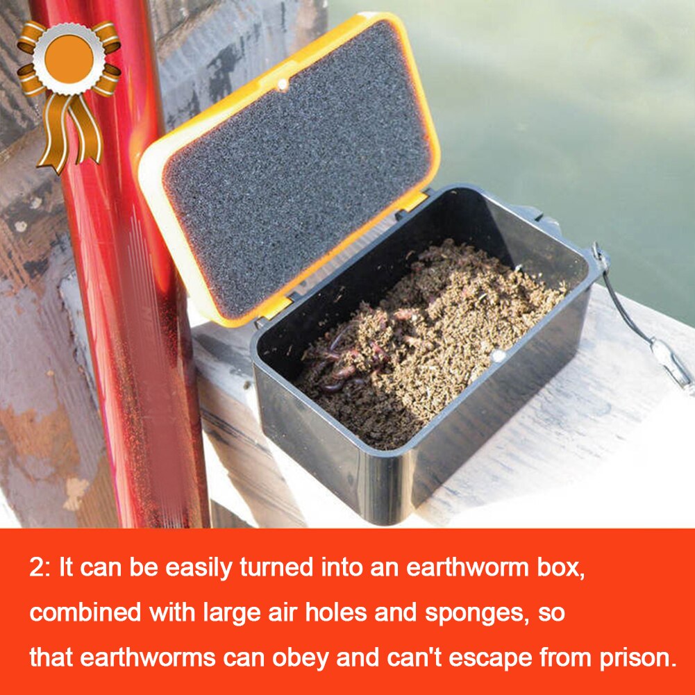 Double-Layer Breathable Plastic Fishing Live Bait Storage Box Earthworm Bloodworms Bait Container Box Fishing Accessories