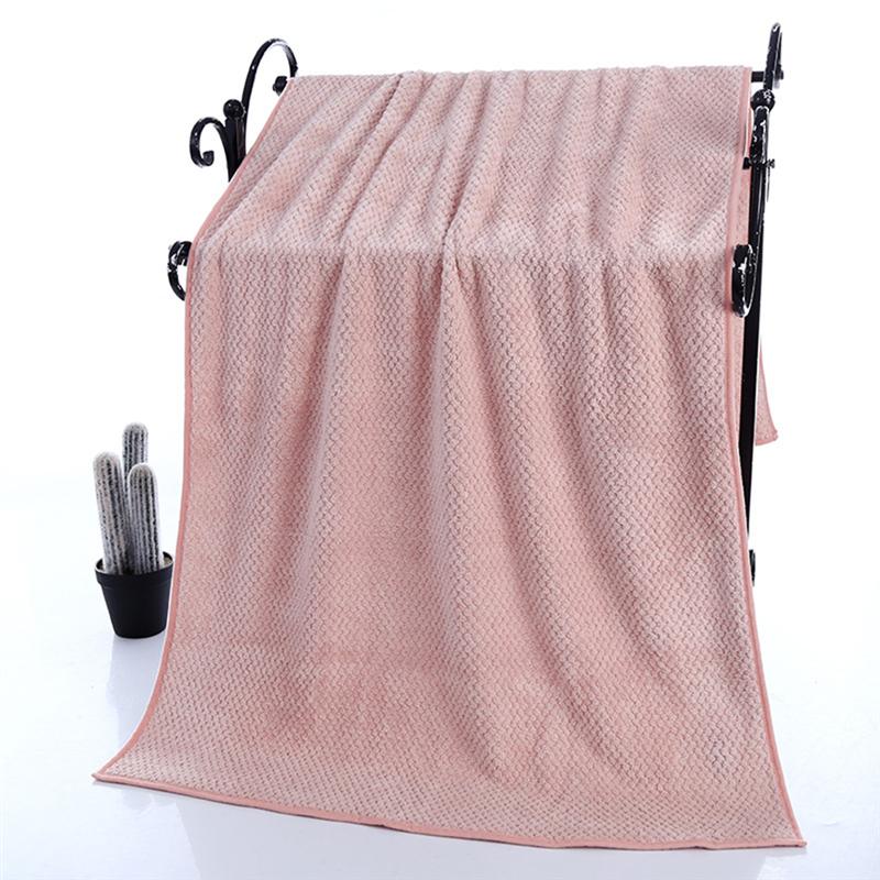 1 Set Coral Fleece Badkamer Handdoeken Dikker Badhanddoeken Pure Kleur Coral Fluwelen Badhanddoeken Roze Grijs Groen Bruin Blauw