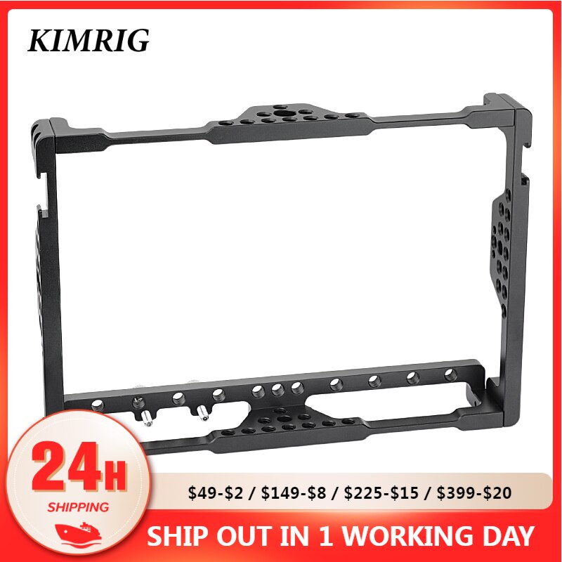 Kimrig Liliput H7 H7S 7 Inch 4K Monitor Kooi Kit Beschermende Armor (Exclusief Gebruik) met 1/4 &quot;Montage Punten &amp; Schoen Mounts