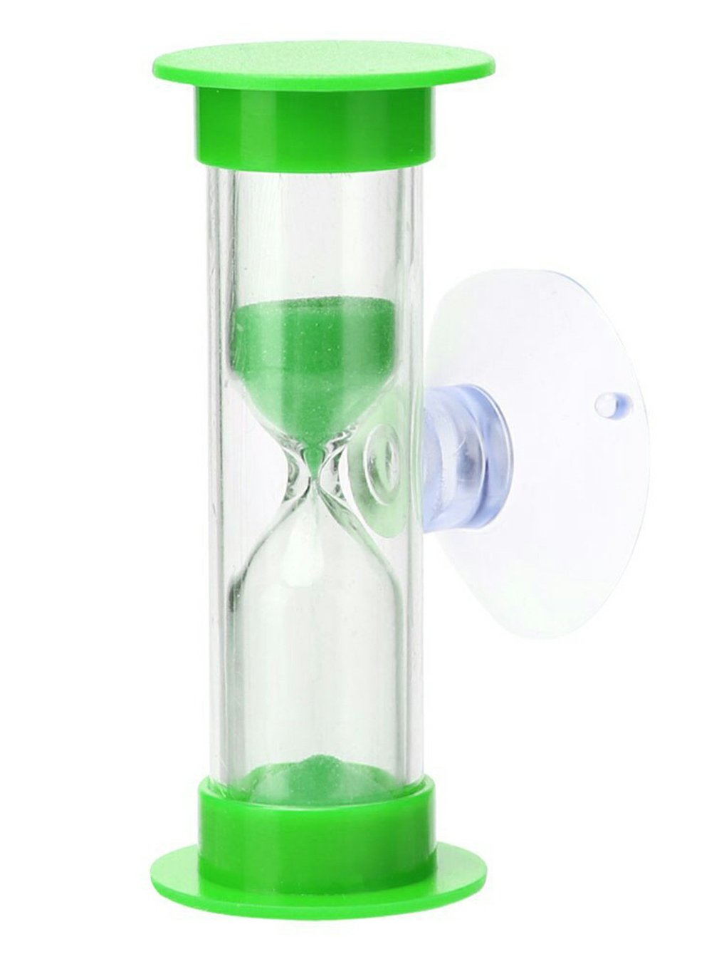 3 Min Mini Hourglass for Shower / Kids Teeth Brushing Timer with Suction Cup Lead-free Time Hourglass Thermometer Clock Watches: Green