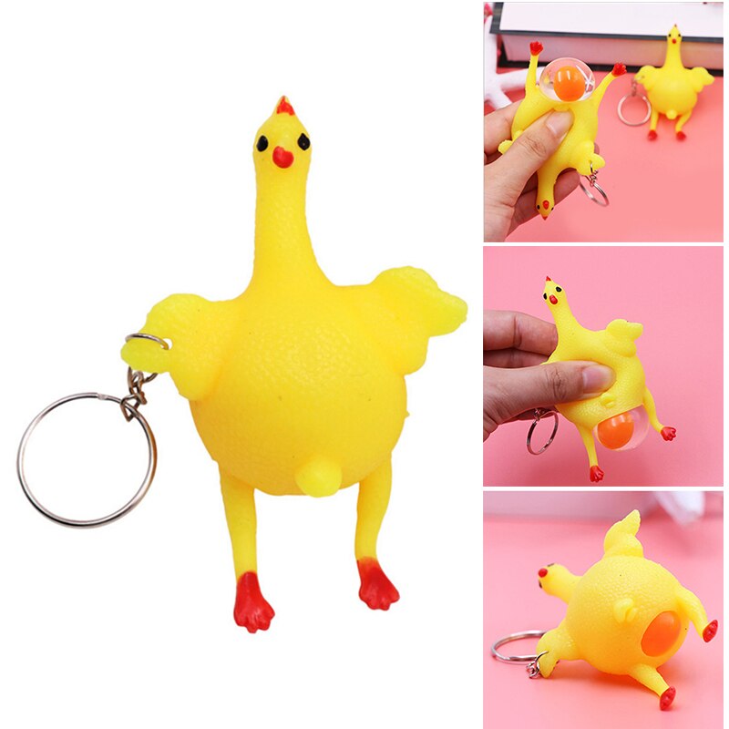 Kurczaki zabawka wyciskanie układanie jaj brelok breloki stres uwolnij zabawki najlepsza cena: Default Title