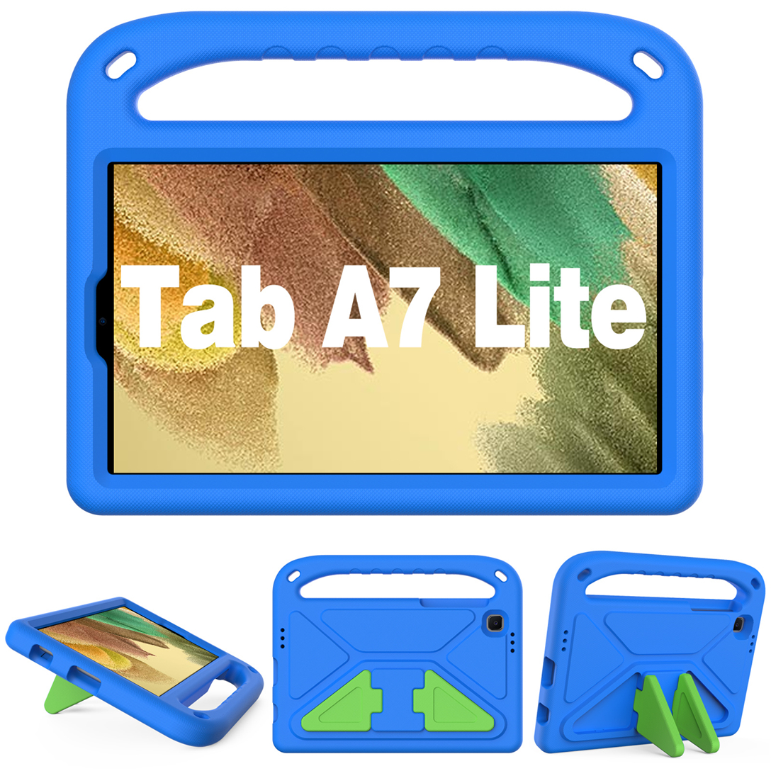 Voor Samsung Galaxy Tab A7 Lite Case Eva Tablet Stand Cover Case Voor Galaxy Tab A7 Lite SM-T220 SM-T225 8.7 inch Kids Case: BLUE