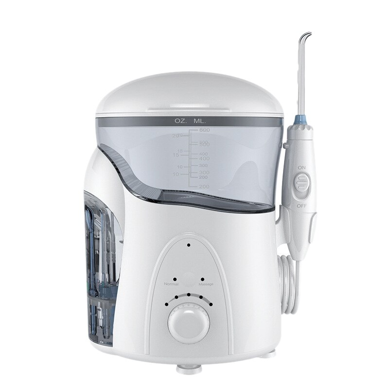 Nicefeel Water Flosser Elektrische Aanrecht Monddouche 600Ml Met 7 Tips Voor Bretels Bruggen Care Eu Plug: White
