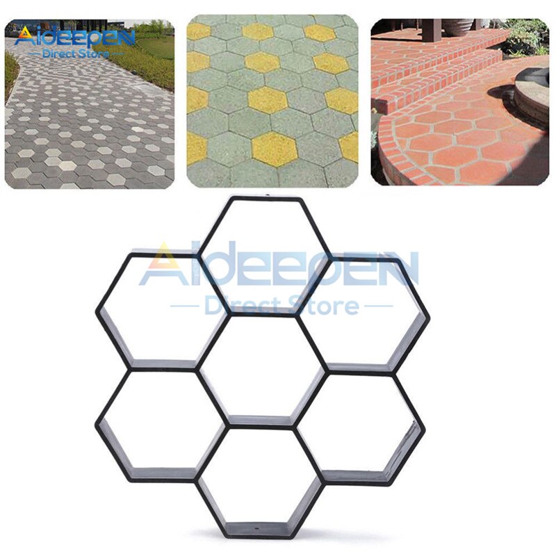 1Pcs DIY Manually Paving Cement Brick Concrete Molds Garden Plastic Stone Road Mold Garden Decoration For Garden Paving Tools