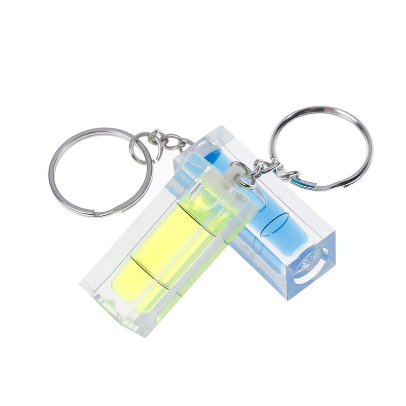 1 Pcs Mini Waterpas Waterpas Hoge Nauwkeurigheid Inclinometer Vloeistofniveau Indicator Met Sleutelhanger Diy Caraft