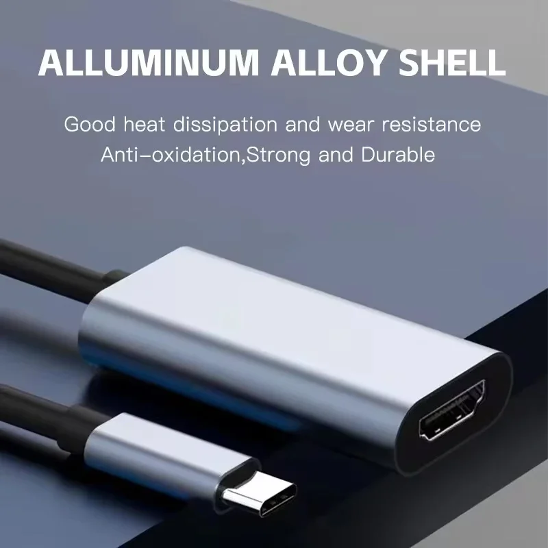 Typ c till hdmi 4k -adapter usb c usb 3.1 hane till hdtv hona omvandlarkabel för bärbar dator surfplatta tv macbook