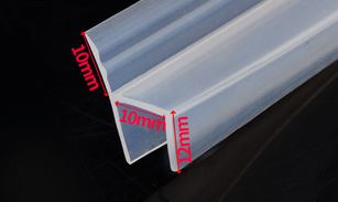 5 M F U H Vorm Glazen Deur Afdichtingen Silicone Rubber Douche Deur Vensterglas Seal Strip afdichting Raam Deur: H 10MM