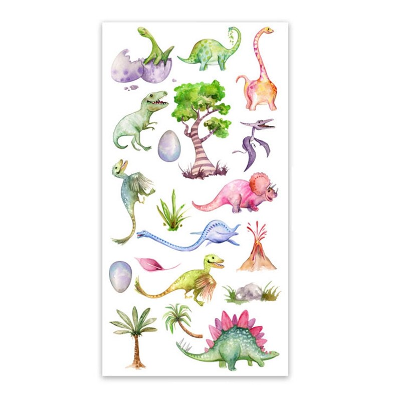 Cartoon Kleurrijke Dinosaurussen Muurstickers Pvc Diy Kinderkamer Nursery Home Decoration Muurstickers Achtergrond Behang Mooie