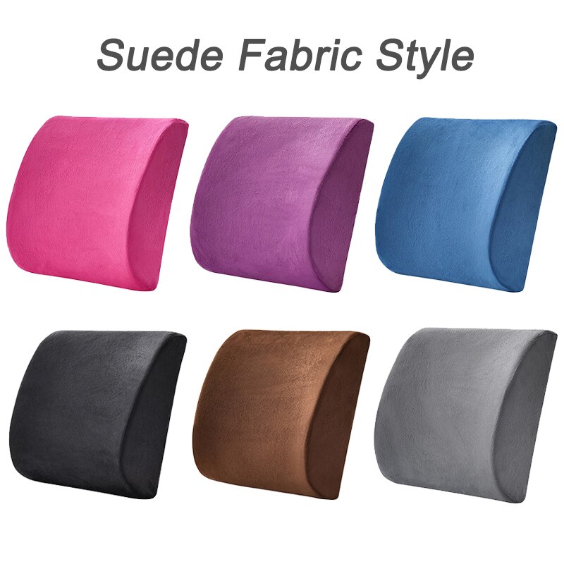 Mesh Weiche Memory Foam Lenden Unterstützung Atmungs Healthcare Zurück Taille Kissen Auto Sitz Hause Büro Kissen Entlasten Schmerzen Wildleder