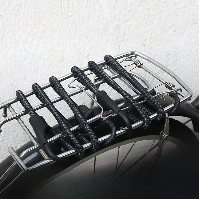Motorfiets elastische bagagerek met haken, verstelbare elastische bagageriem, motorfiets bagagebevestigingsriem, fietsaccessoires