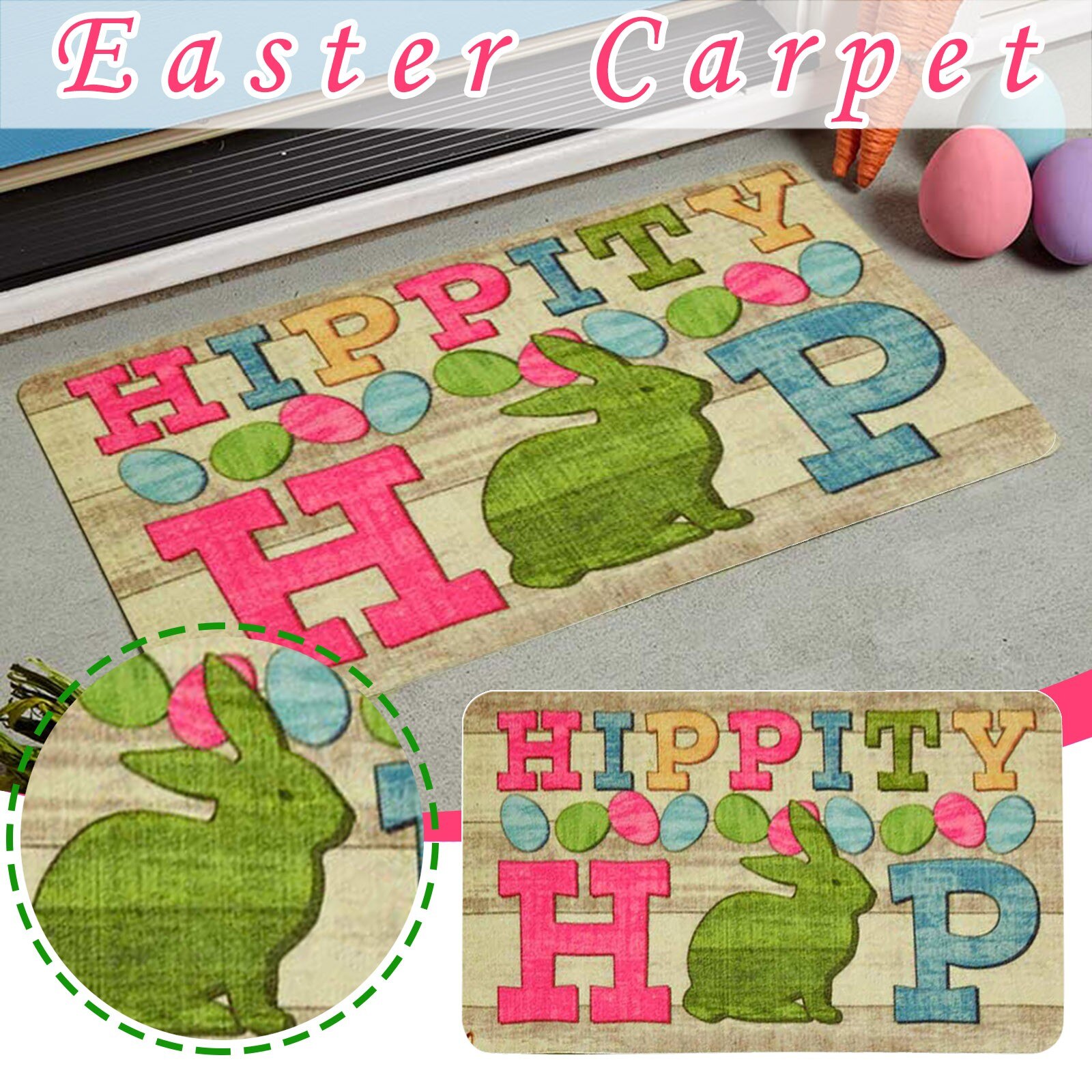 El día de Pascua felpudos de Bienvenido a casa decoración de alfombras alfombra habitación CarpetSupport y . Exclusivo.