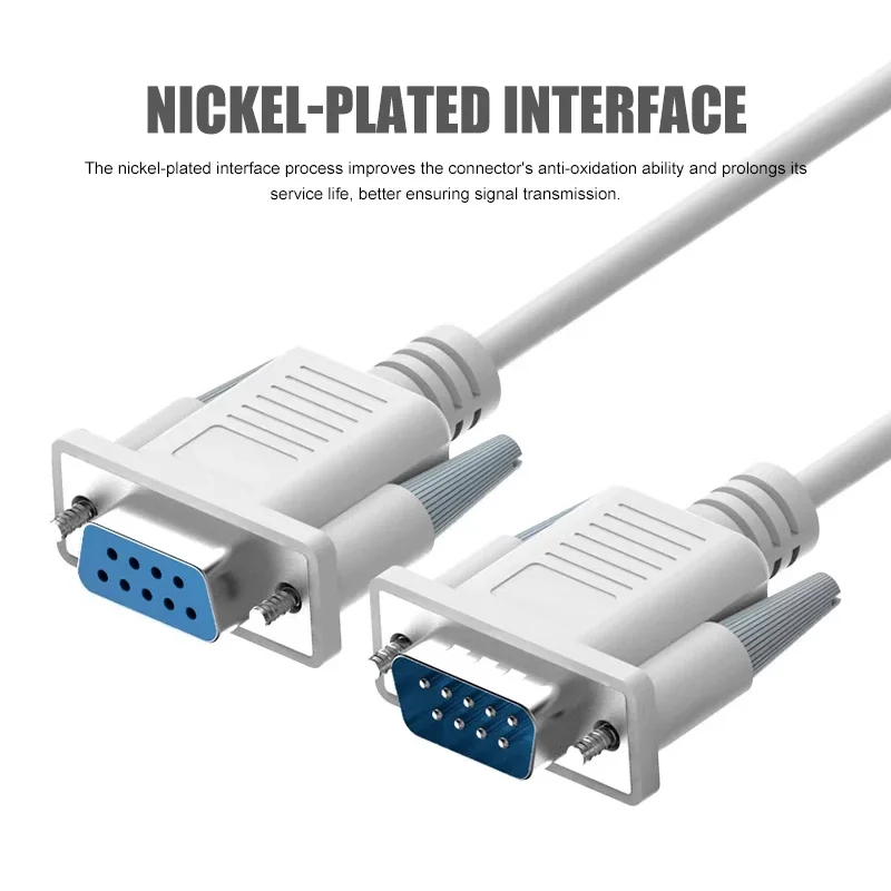 DB9 9Pin série RS232 câble d'extension connecteurs de Port de données femelle pur cuivre nickelé 9Pin COM rallonge 30AWG