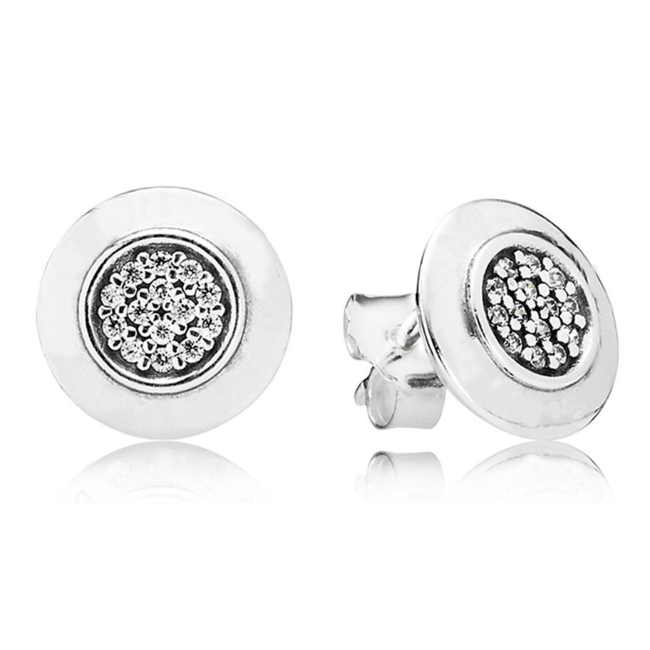 Originele Rose En Gloden Pan Handtekening Met Crystal Stud 925 Sterling Zilveren Oorbellen Voor Vrouwen Huwelijkscadeau Europa Sieraden: 4