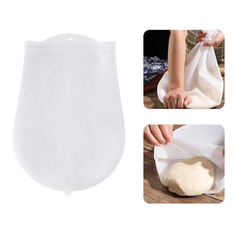 Bolsa de silicona resistente a altas temperaturas para amasar y bolsa suave de silicona para masa, bolsa para amasar, utensilios de cocina para repostería