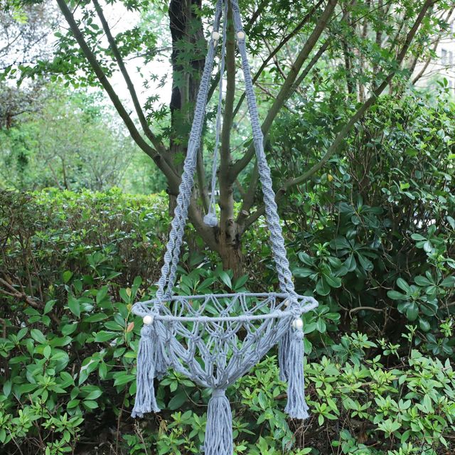 Macrame Handgemachte Webart Hängematte Für Katze Und Kleine Haustier Dekoration Hängen Zauberstab Schaukel Baumwolle Netz Tasche Bett Boho Hause Haustier Nest Dekor: S158 c24 05