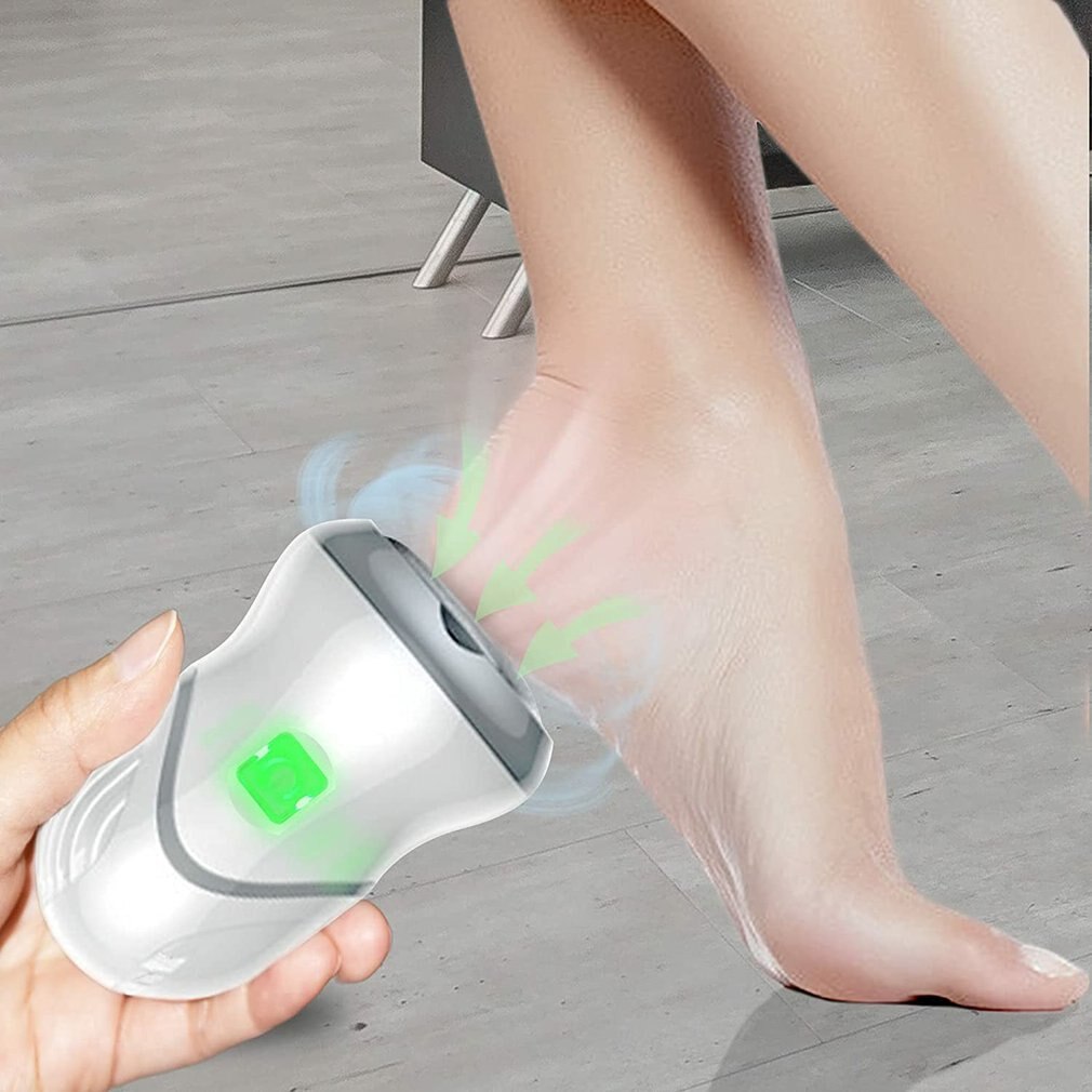 Grattoir à talons Rechargeable pour les pieds, dissolvant électrique de callosités, peau morte, 2 vitesses, 3 têtes de ponçage