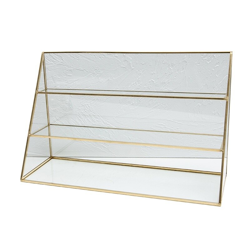 Trelags glass netto rød parfyme display stativ moderne enkel sminke parfyme hudpleie produkt lagring rack display stativ: Default Title