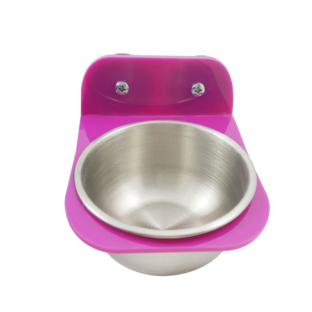 Bebedero de aves para mascotas, práctico y fácil de limpiar, recipiente de alimentación de acero inoxidable, recipiente de comida extraíble, alimentador de loro Universal
