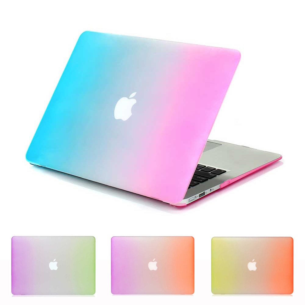 Regenboog Laptop Case Voor Apple MacBook Air Pro Retina 11 12 13 15 mac Boek 15.4 13.3 11.6 inch met touch Bar Mouw Shell +