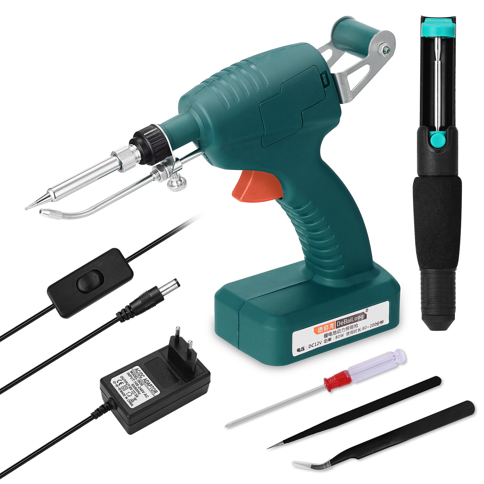 Soldador inalámbrico recargable portátil de 80W, Máquina Eléctrica de soldadura de alambre, herramienta de reparación de soldadura