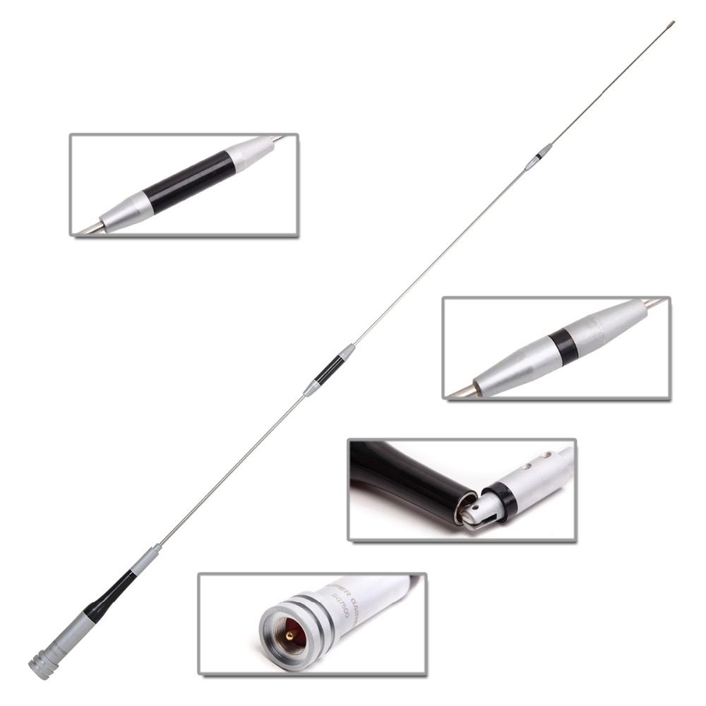 Diamond SG-7500 Dual Band UHF/VHF 144/430MHz Stainless Steel 150W 3.5/6.0dBi Gain Antenna SG7500 for Ham Car Mobile Radio